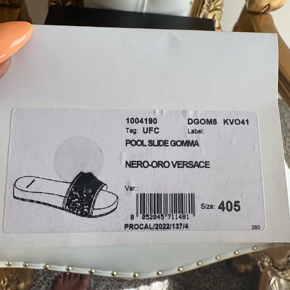 Versace Black Slides with Gold Medusa